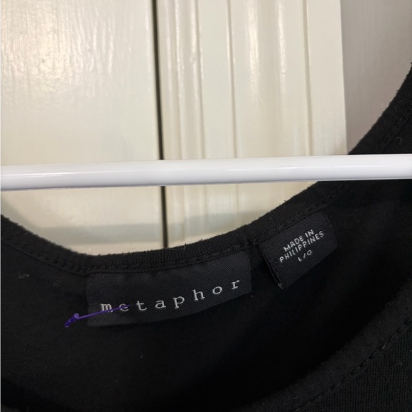 Metaphor Black Sleeveless Scoop Neck Tank Top - Picture 3 of 3